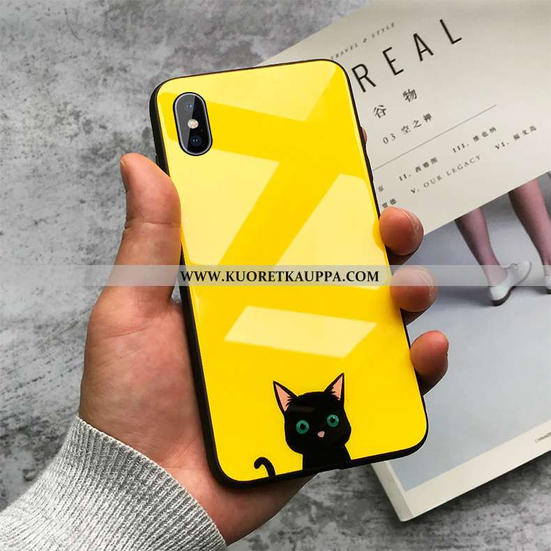 Kuori iPhone Xs Max, Kuoret iPhone Xs Max, Kotelo iPhone Xs Max Sarjakuva Ihana Keltainen Puhelimen 