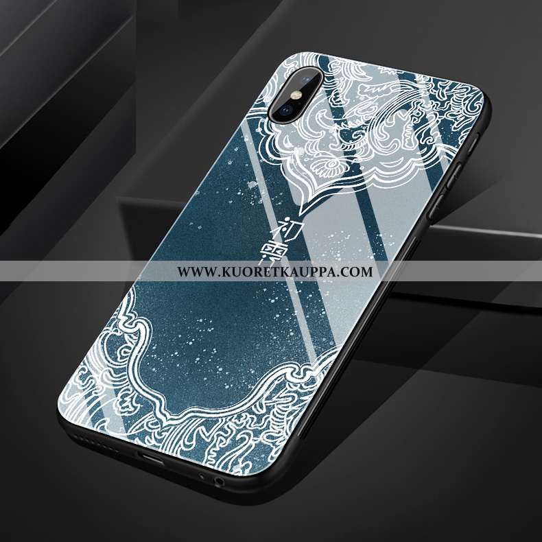 Kuori iPhone Xs Max, Kuoret iPhone Xs Max, Kotelo iPhone Xs Max Silikoni Lasi Taide Pehmeä Neste Sin