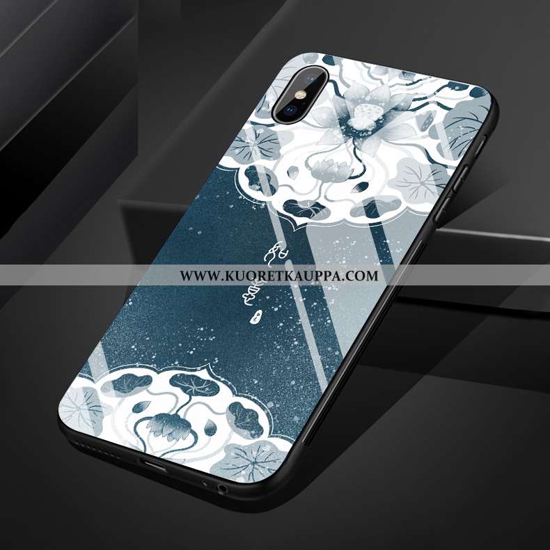 Kuori iPhone Xs Max, Kuoret iPhone Xs Max, Kotelo iPhone Xs Max Silikoni Lasi Taide Pehmeä Neste Sin