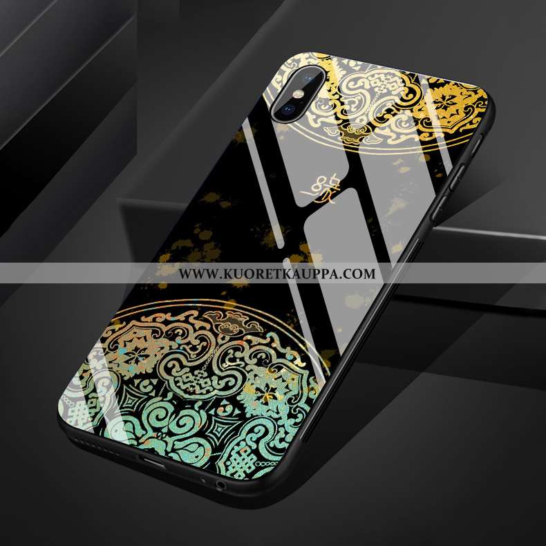Kuori iPhone Xs Max, Kuoret iPhone Xs Max, Kotelo iPhone Xs Max Silikoni Lasi Taide Pehmeä Neste Sin