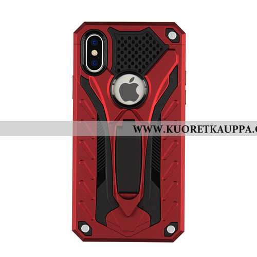 Kuori iPhone Xs Max, Kuoret iPhone Xs Max, Kotelo iPhone Xs Max Suojaus Murtumaton Tuki Mustat