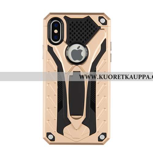Kuori iPhone Xs Max, Kuoret iPhone Xs Max, Kotelo iPhone Xs Max Suojaus Murtumaton Tuki Mustat