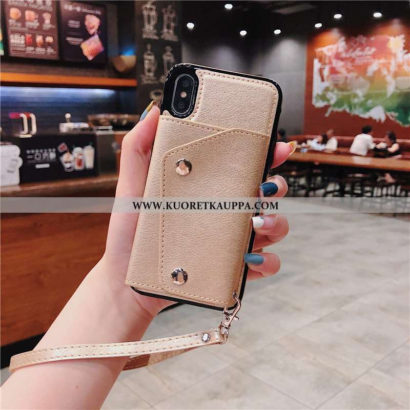 Kuori iPhone Xs Max, Kuoret iPhone Xs Max, Kotelo iPhone Xs Max Suuntaus Nahkakuori Lyhyet Salkku Pu