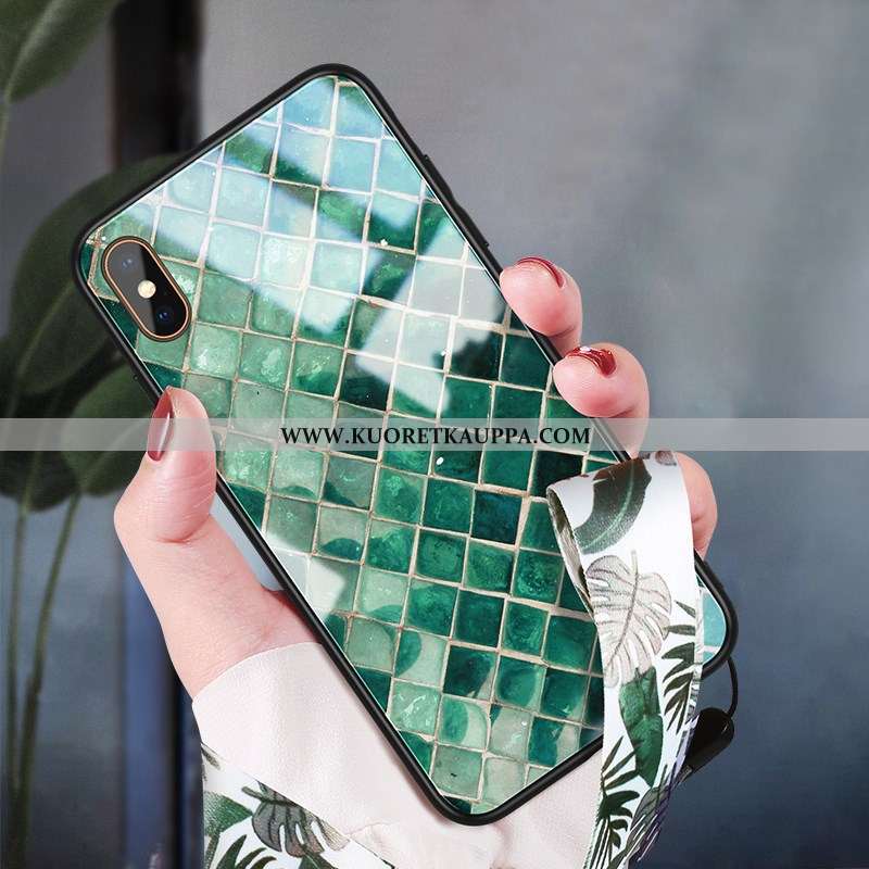 Kuori iPhone Xs Max, Kuoret iPhone Xs Max, Kotelo iPhone Xs Max Suuntaus Silikoni Lasi Puhelimen Vih