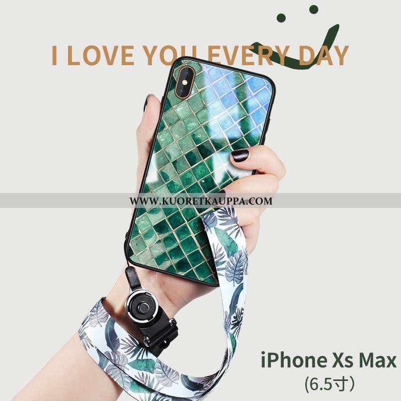 Kuori iPhone Xs Max, Kuoret iPhone Xs Max, Kotelo iPhone Xs Max Suuntaus Silikoni Lasi Puhelimen Vih