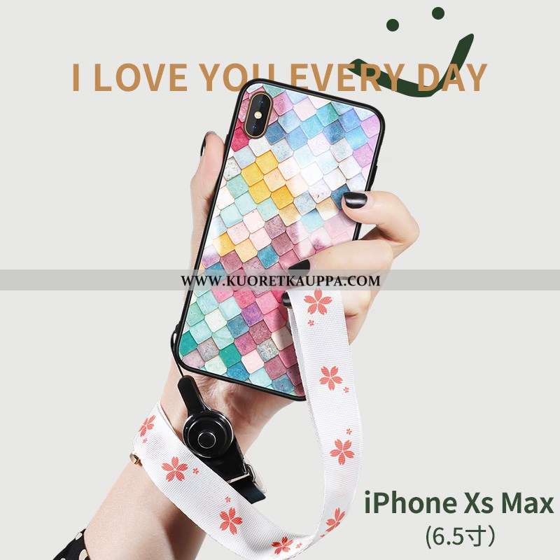 Kuori iPhone Xs Max, Kuoret iPhone Xs Max, Kotelo iPhone Xs Max Suuntaus Silikoni Lasi Puhelimen Vih