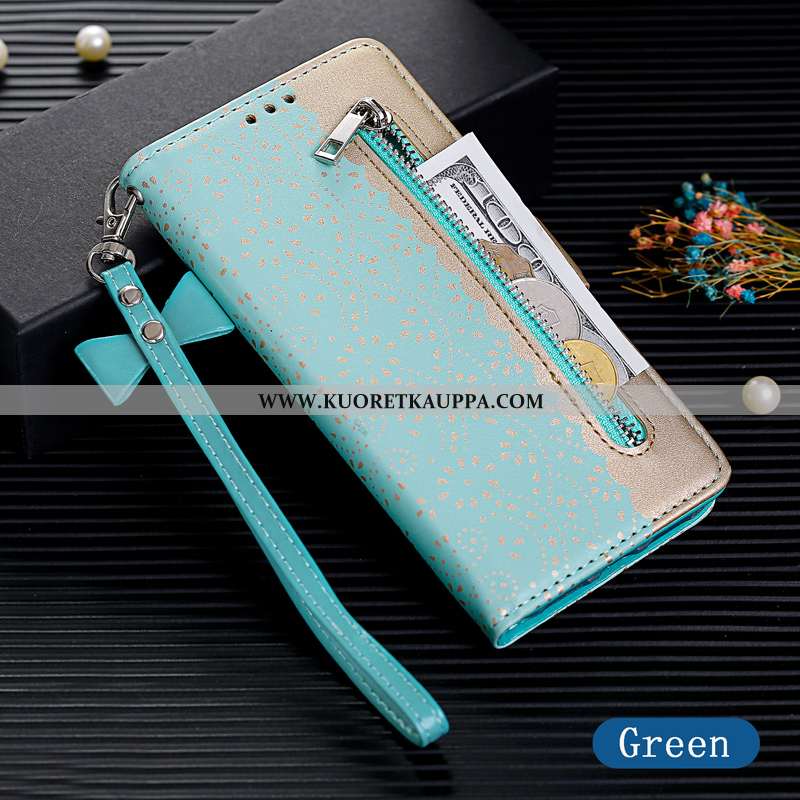 Kuori iPhone Xs Max, Kuoret iPhone Xs Max, Kotelo iPhone Xs Max Vetoketju Nahkakuori Violetti All In