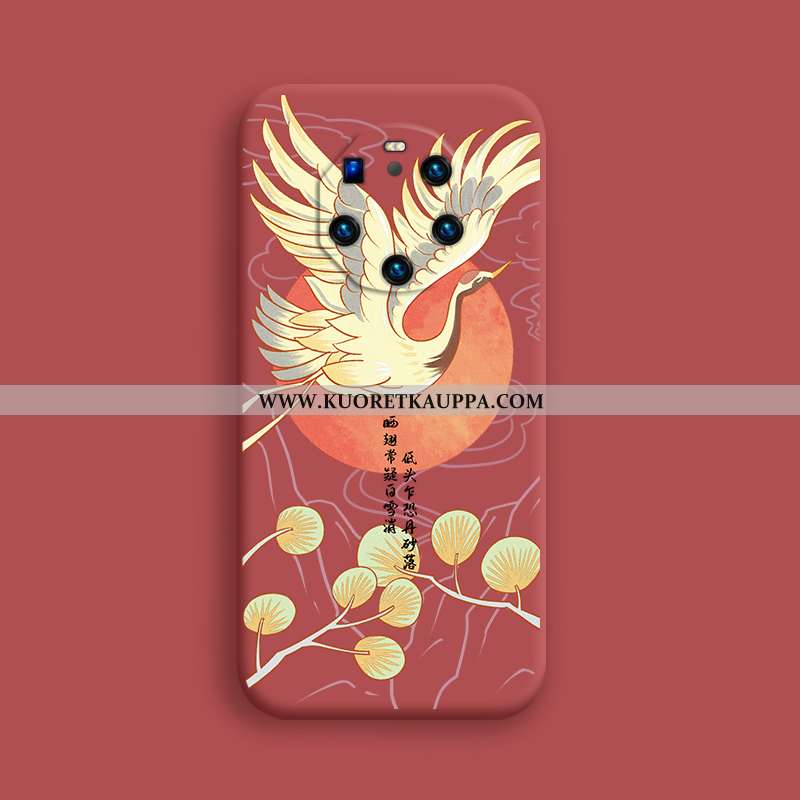 Kuori Huawei Mate 40 Rs, Kuoret Huawei Mate 40 Rs, Kotelo Huawei Mate 40 Rs Silikoni Luova Punainen 