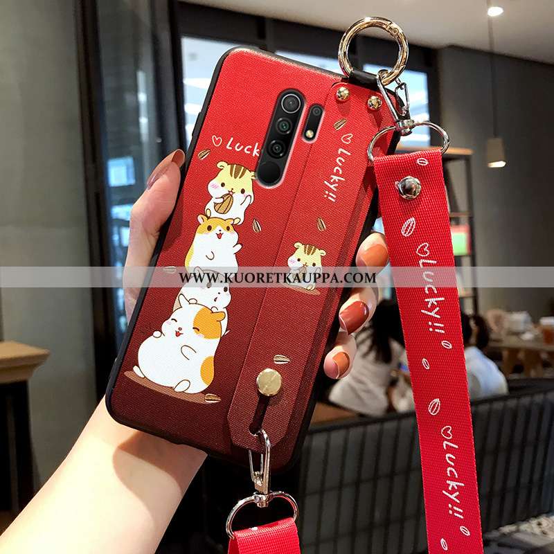 Kuori Xiaomi Redmi 9, Kuoret Xiaomi Redmi 9, Kotelo Xiaomi Redmi 9 Suojaus Pesty Suede Punainen Sili
