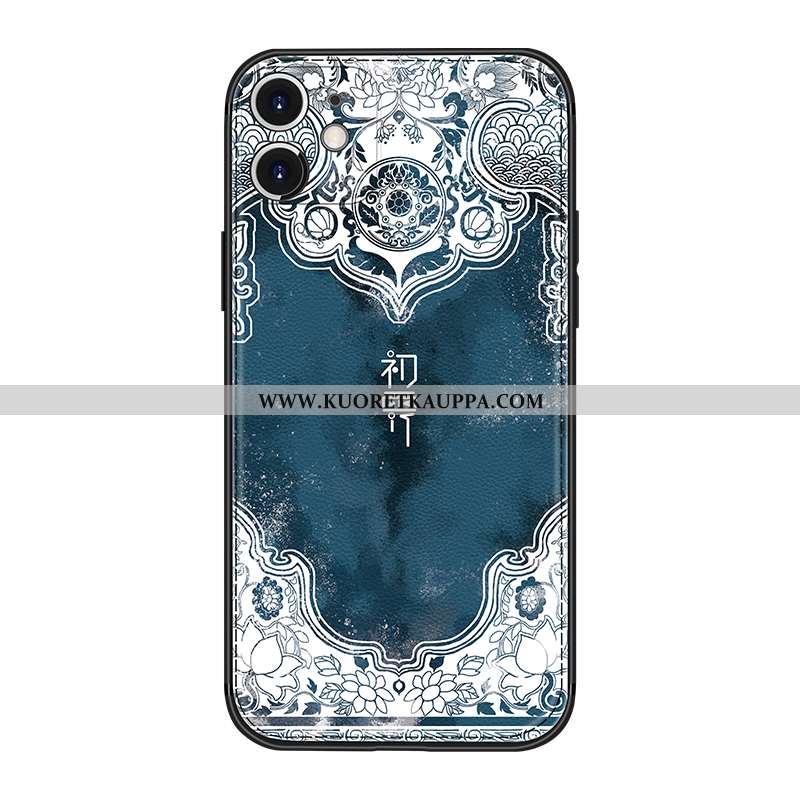 Kuori iPhone 12, Kuoret iPhone 12, Kotelo iPhone 12 Kukkakuvio Suuntaus Uusi Puhelimen Tummansiniset