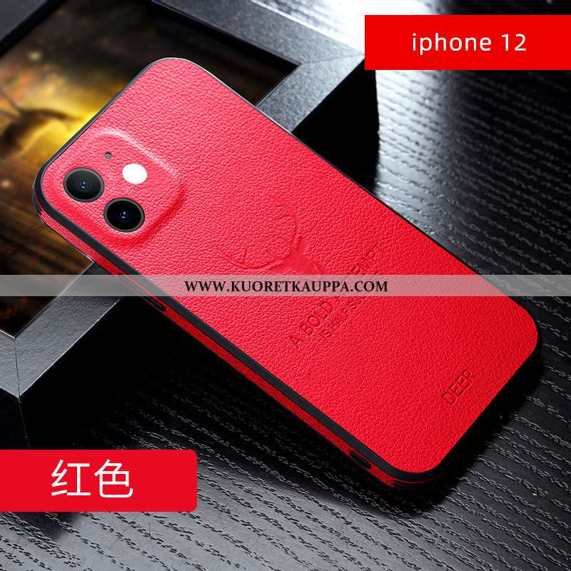 Kuori iPhone 12, Kuoret iPhone 12, Kotelo iPhone 12 Silikoni Persoonallisuus Valo Ultra Uusi Oranssi