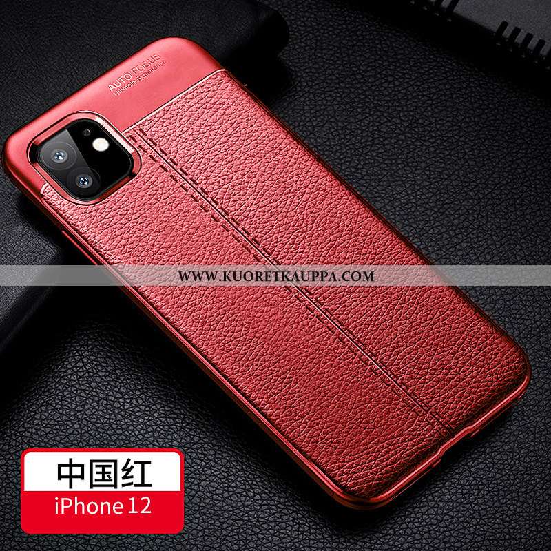Kuori iPhone 12, Kuoret iPhone 12, Kotelo iPhone 12 Suojaus Suuntaus Net Red Yksinkertainen Silikoni