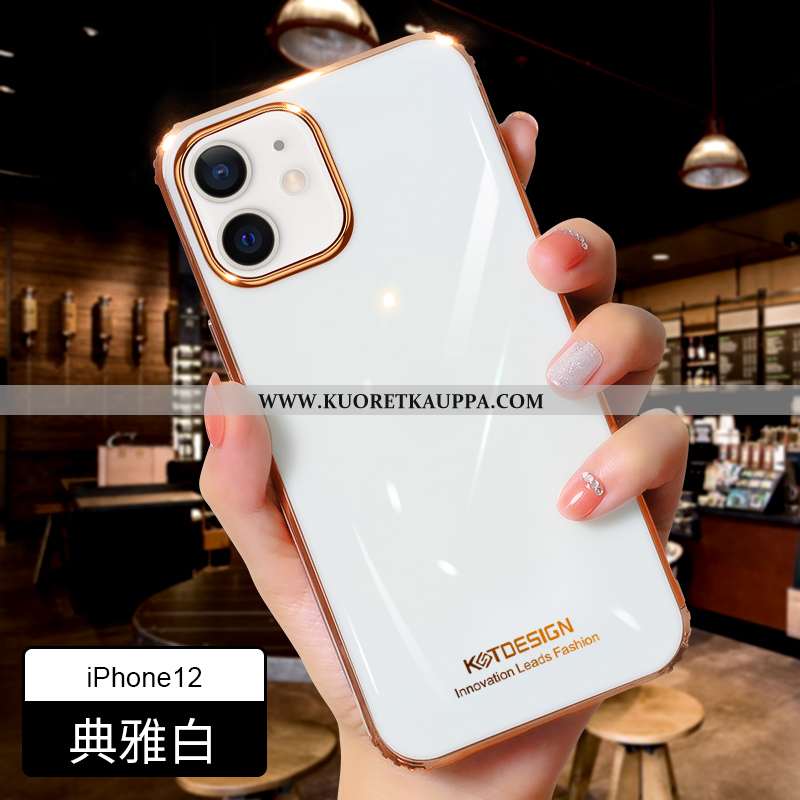 Kuori iPhone 12, Kuoret iPhone 12, Kotelo iPhone 12 Valo Silikoni Uusi Suojaus Murtumaton Pinkki