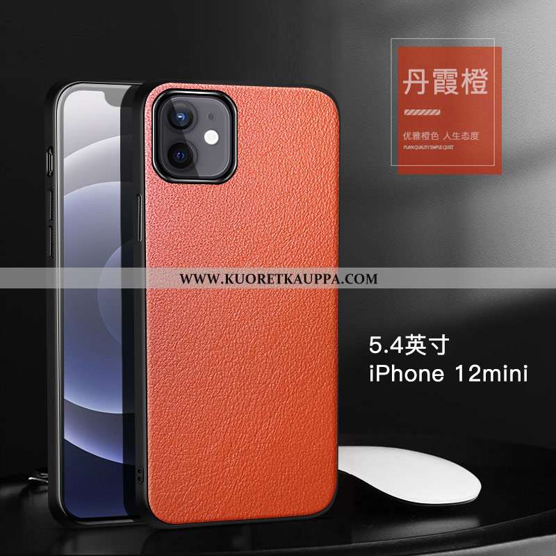 Kuori iPhone 12 Mini, Kuoret iPhone 12 Mini, Kotelo iPhone 12 Mini Nahka Suojaus All Inclusive Murtu