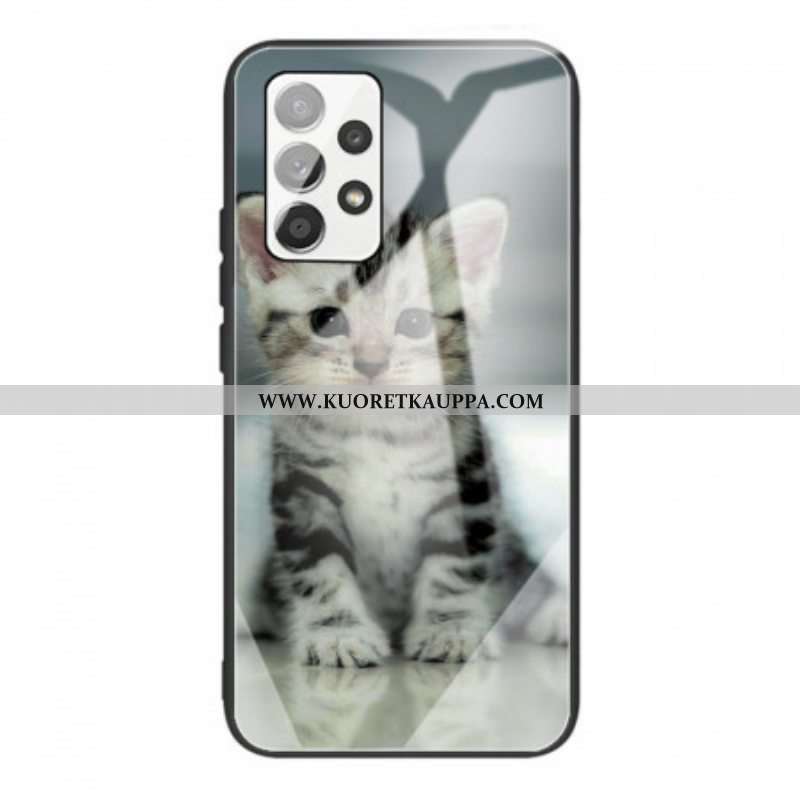 Case Samsung Galaxy A53 5G Kitten Karkaistu Lasi