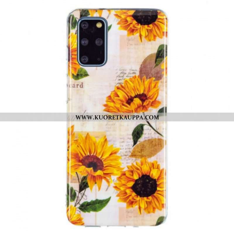 Case Samsung Galaxy S20 Plus / S20 Plus 5G Fluoresoivat Auringonkukat