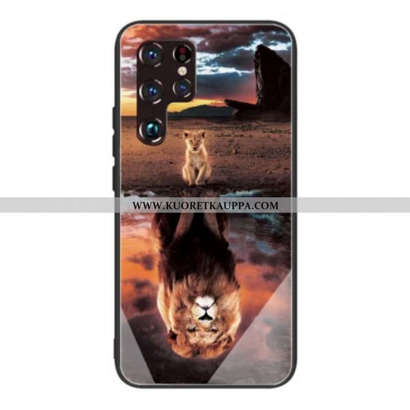Case Samsung Galaxy S22 Ultra 5G Lion Cub's Dream Karkaistu Lasi