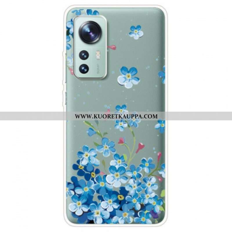 Case Xiaomi 12 / 12X Kimppu Sinisiä Kukkia