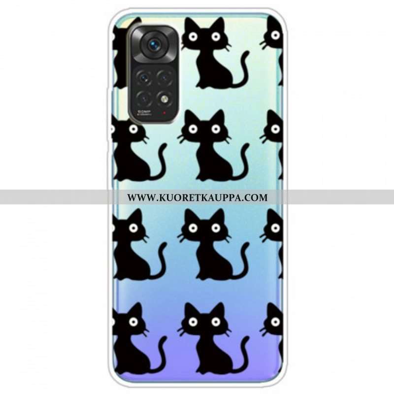 Case Xiaomi Redmi Note 11 Pro / 11 Pro 5G Useita Mustia Kissoja