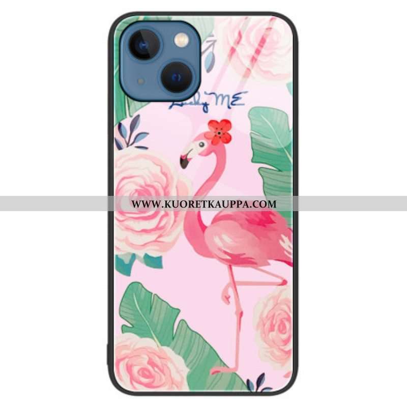 Case iPhone 15 Plus Flamingo Karkaistu Lasi