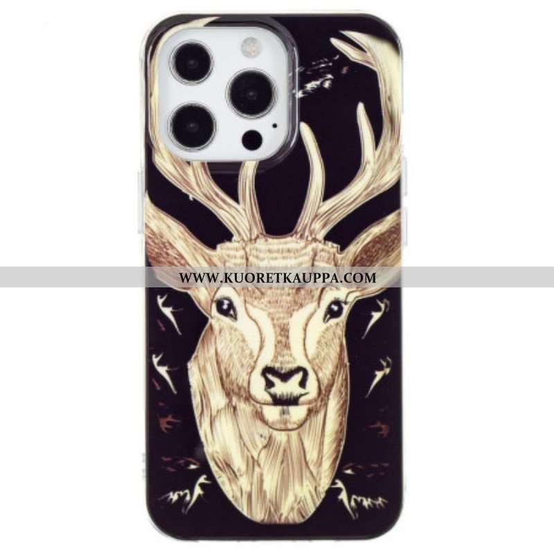 Case iPhone 15 Pro Fluoresoiva Hirvi