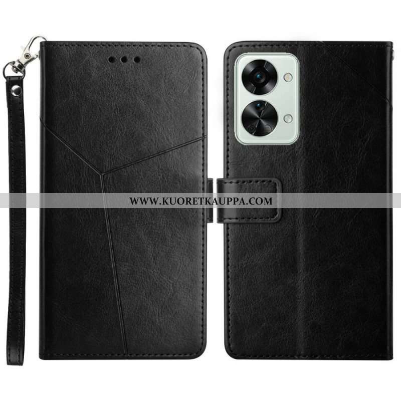 Flip Case OnePlus Nord 2T 5G Suojaketju Kuori Y Strappy Design
