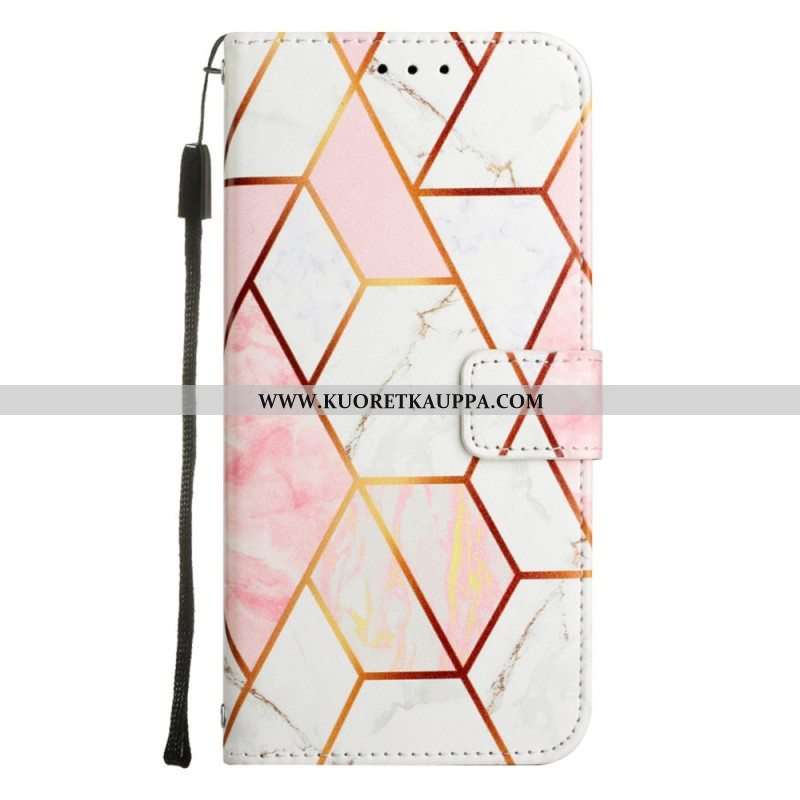 Flip Case OnePlus Nord CE 2 5G Suojaketju Kuori Strip Marble