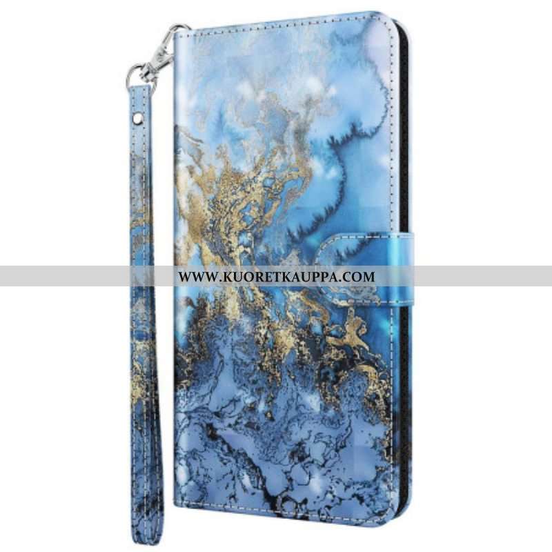 Flip Case Oppo A54 5G / A74 5G Suojaketju Kuori Hihna Art