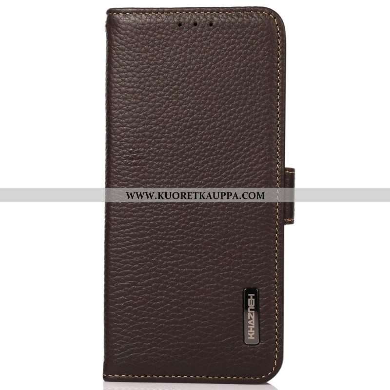 Flip Case Oppo Reno 8 Litsi Nahka Khazneh Rfid