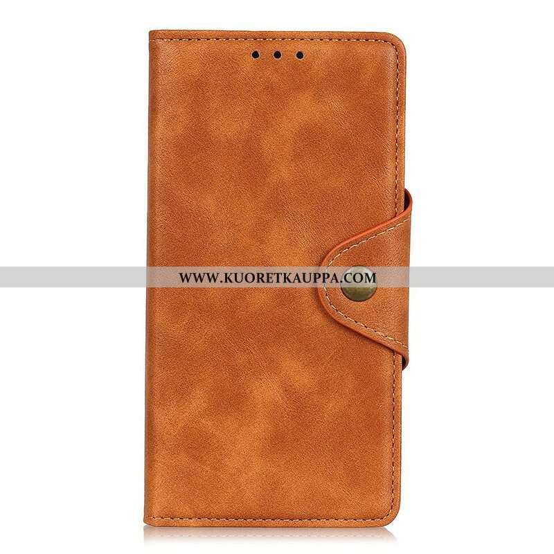 Flip Case Samsung Galaxy A52 4G / A52 5G / A52s 5G Keinonahkainen Vintage-painike