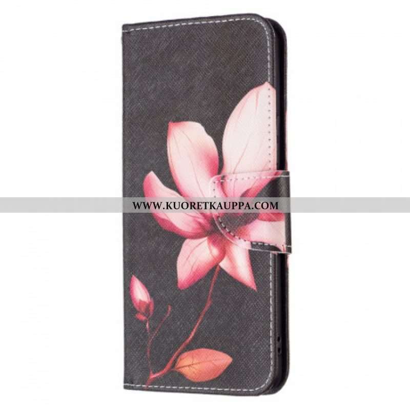 Flip Case Samsung Galaxy A53 5G Vaaleanpunainen Kukka