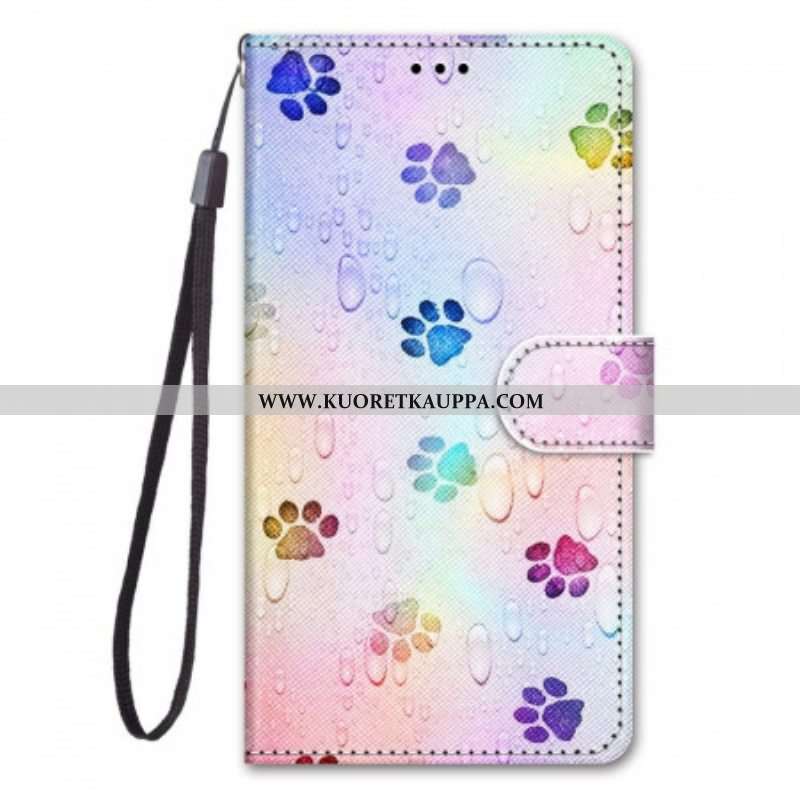 Flip Case Samsung Galaxy M53 5G Kissan Jäljet