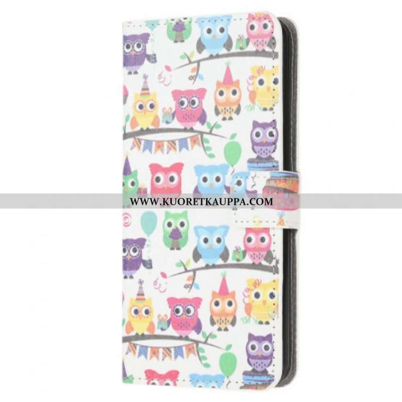 Flip Case Samsung Galaxy M53 5G Pöllöjen Yhtye