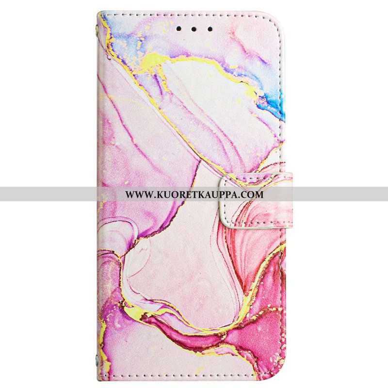 Flip Case Xiaomi 12 / 12X Suojaketju Kuori Strip Marble