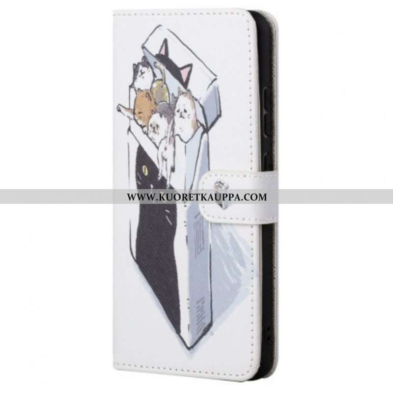 Flip Case Xiaomi Redmi Note 11 Pro / 11 Pro 5G Suojaketju Kuori Toimitus Thong Cats