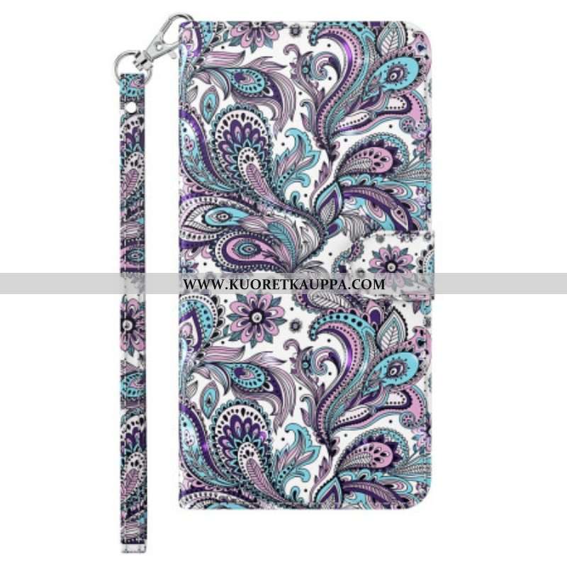 Flip Case iPhone 15 Pro Max Suojaketju Kuori 3d-hihna