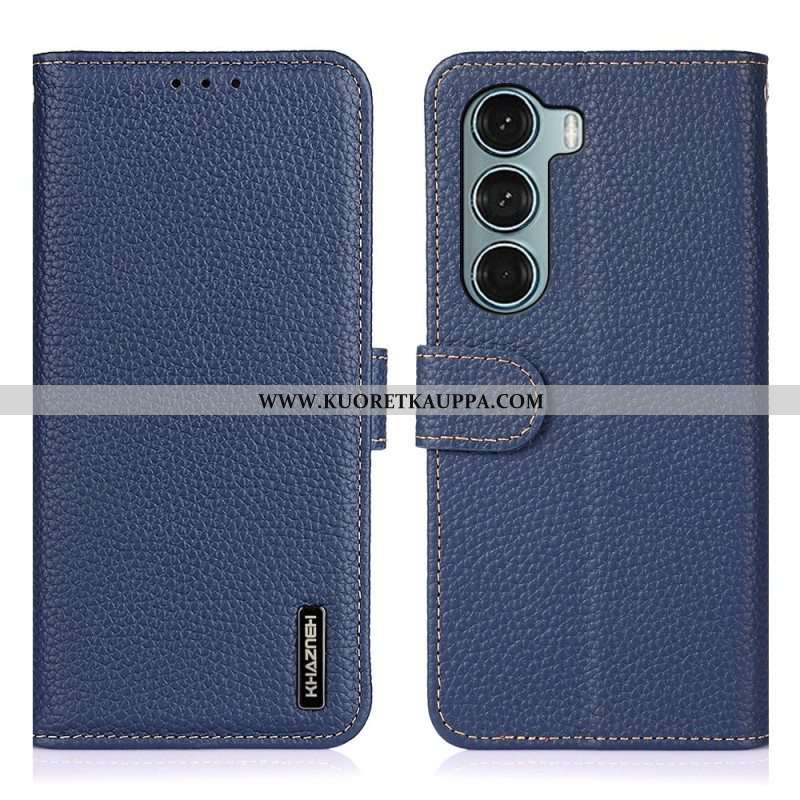 Kotelot Moto G200 5G Aitoa Nahkaa Litsi Khazneh