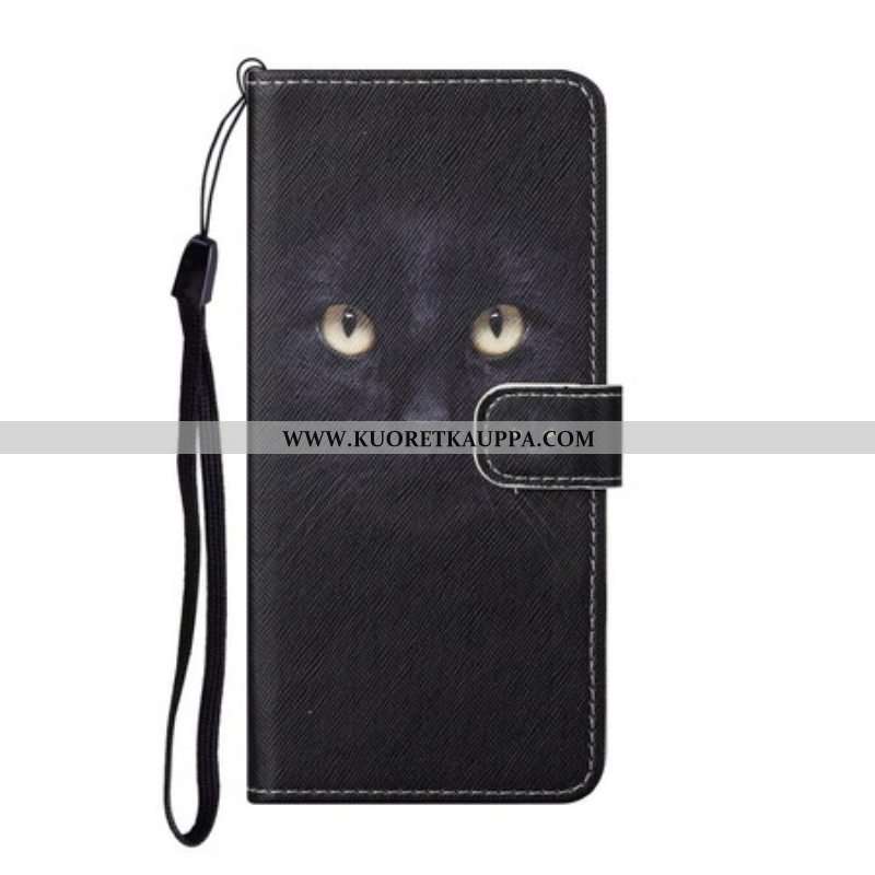 Kotelot OnePlus Nord CE 5G Suojaketju Kuori Strappy Black Cat Eyes