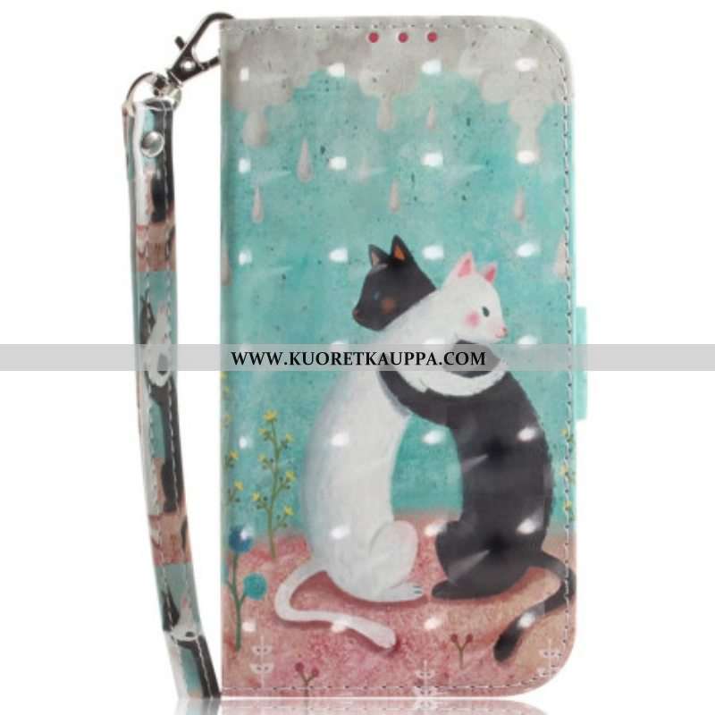 Kotelot Oppo Reno 8 Pro Tanssivat Kissat Kaulanauhan Kanssa