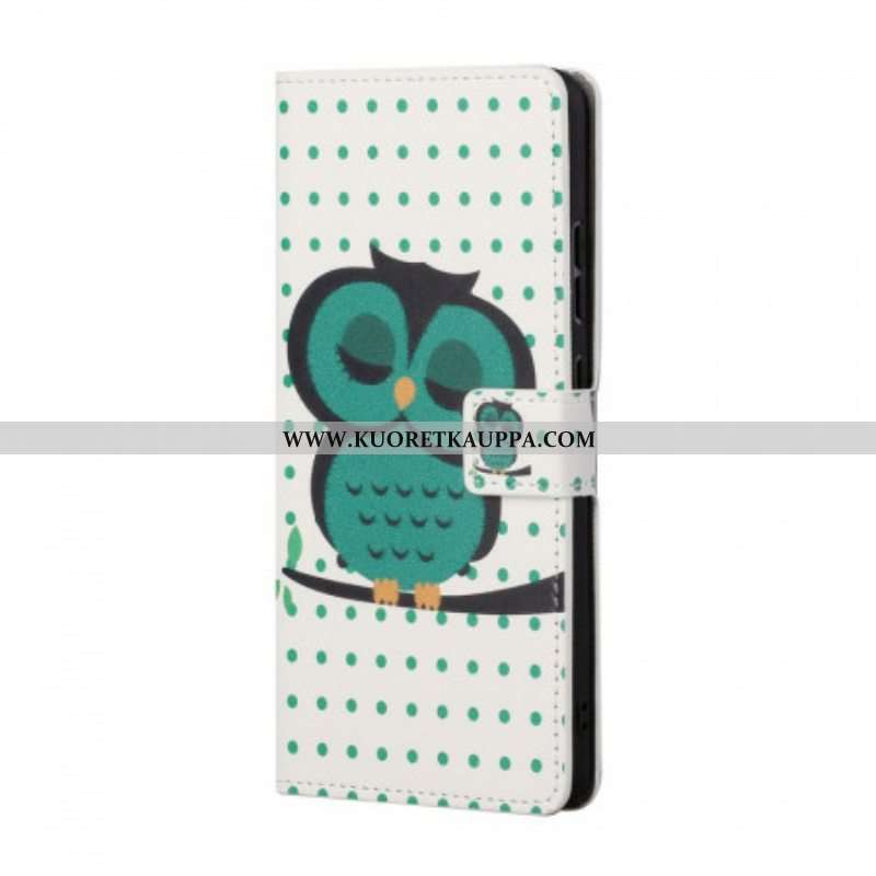 Kotelot Samsung Galaxy A13 5G / A04s Nukkuva Pöllö