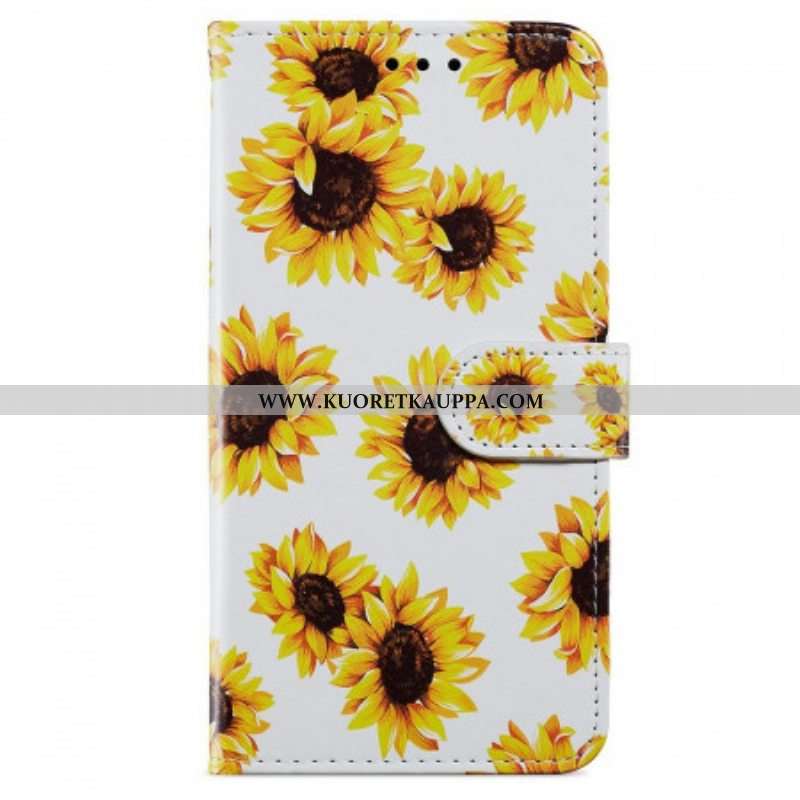 Kotelot Samsung Galaxy A13 Auringonkukat