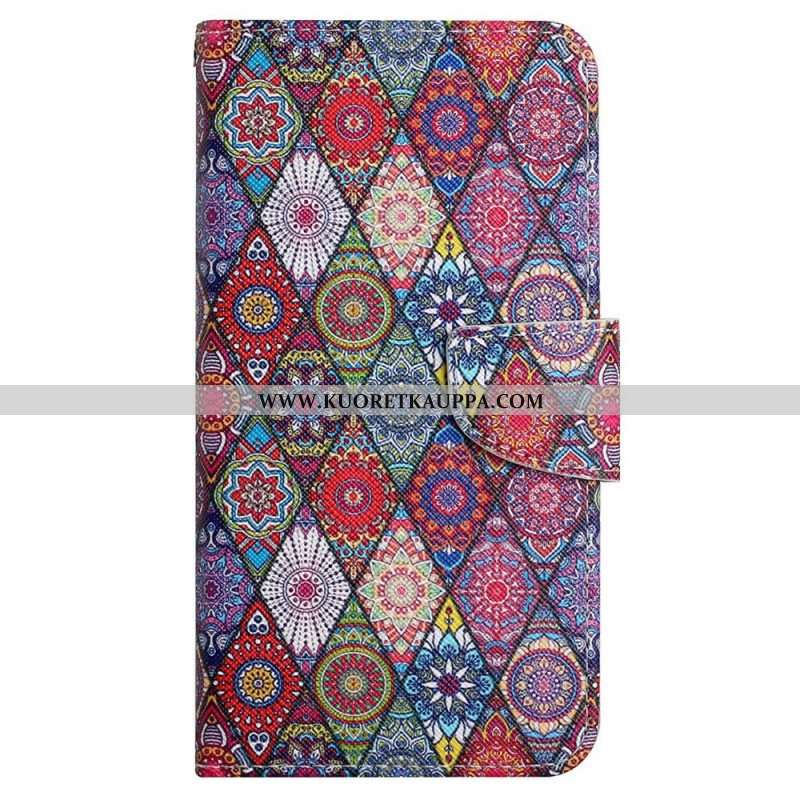 Kotelot Samsung Galaxy A13 Patchwork Kaulanauhalla