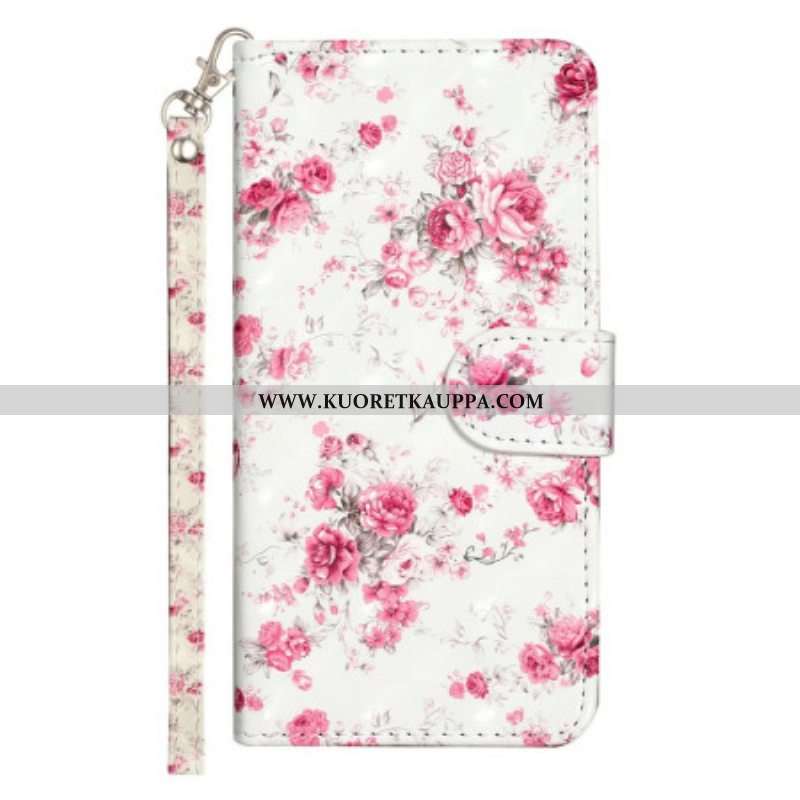 Kotelot Samsung Galaxy A14 / A14 5G Suojaketju Kuori Hihna Liberty Flowers
