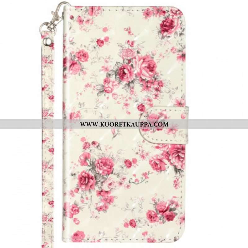 Kotelot Samsung Galaxy A53 5G Suojaketju Kuori Hihna Liberty Flowers
