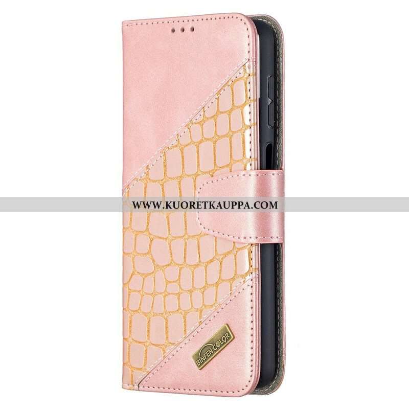 Kotelot Samsung Galaxy M12 / A12 Klassinen Krokotiilin Ihoefekti
