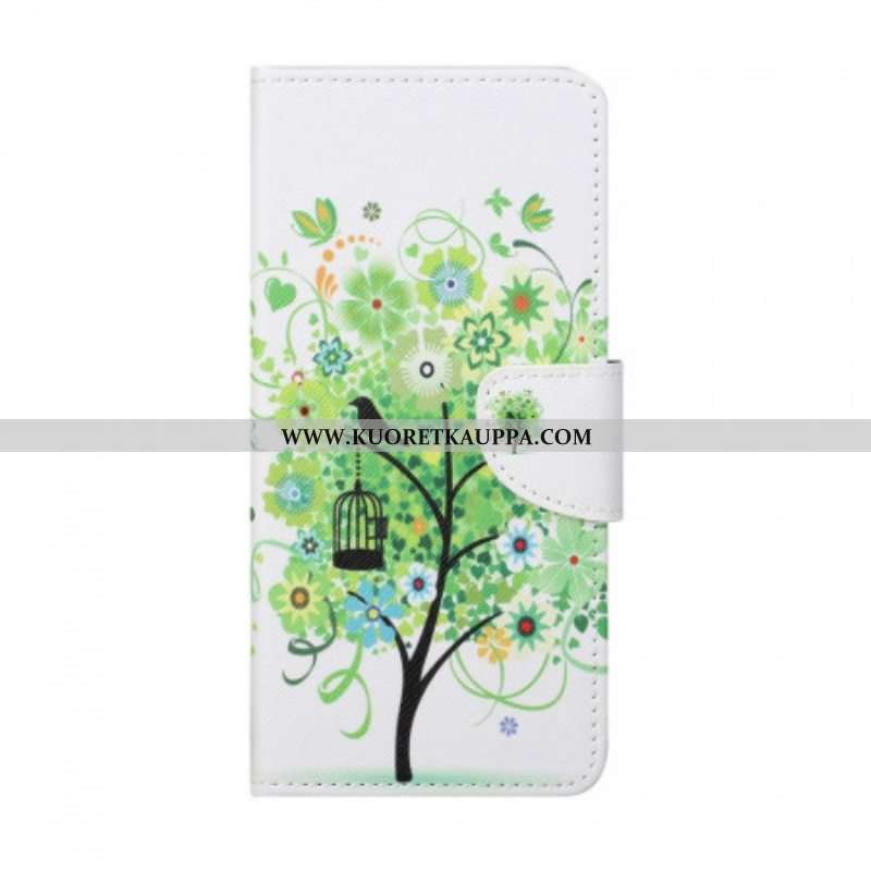 Kotelot Samsung Galaxy M23 5G Puu Vihreillä Lehdillä