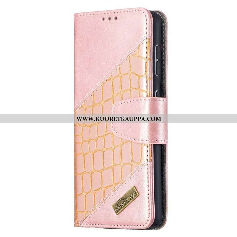 Kotelot Samsung Galaxy S21 5G Klassinen Krokotiilin Ihoefekti