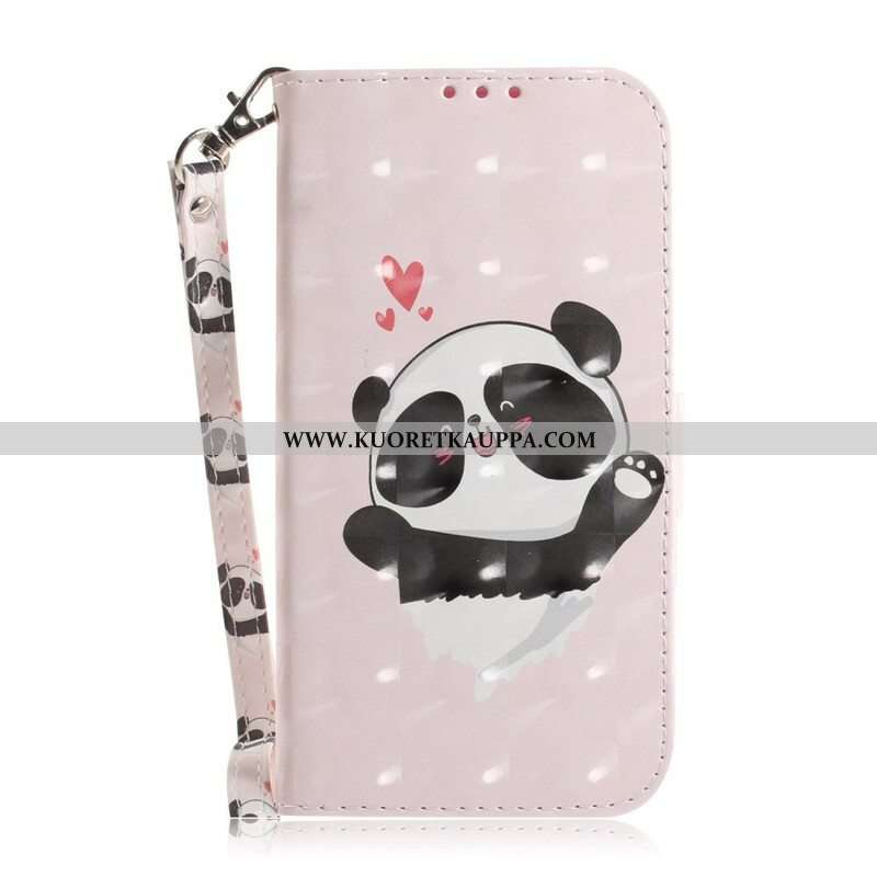 Kotelot Samsung Galaxy S21 5G Suojaketju Kuori Strappy Panda