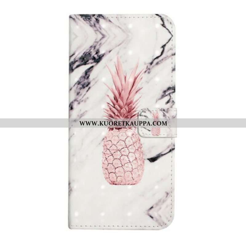 Kotelot Samsung Galaxy S21 FE Vaaleatäpläinen Ananas