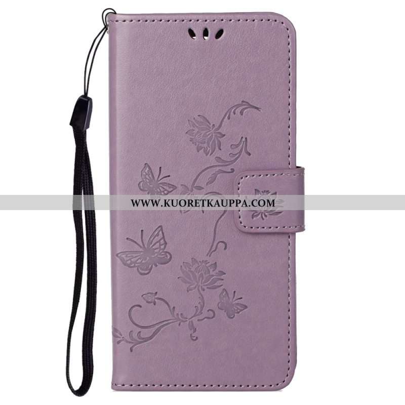 Kotelot Samsung Galaxy S23 5G Perhosia Ja Kukkia